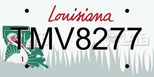 TMV8277 Louisiana License Plate