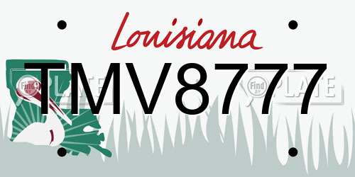 TMV8777 Louisiana License Plate