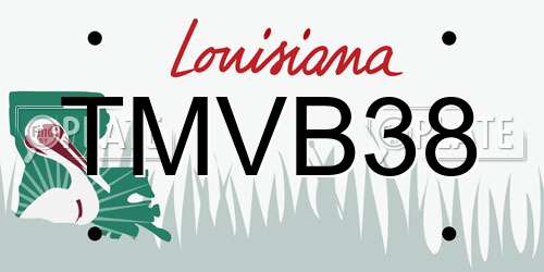 TMVB38 Louisiana License Plate