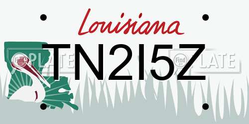 TN2I5Z Louisiana License Plate
