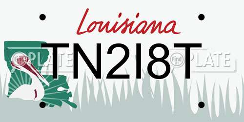 TN2I8T Louisiana License Plate