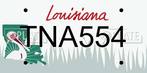 TNA554 Louisiana License Plate
