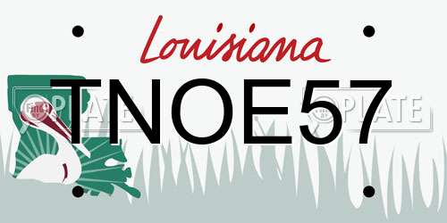 TNOE57 Louisiana License Plate