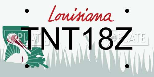 TNT18Z Louisiana License Plate