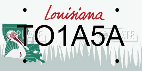 TO1A5A Louisiana License Plate