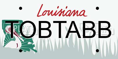 TOBTABB Louisiana License Plate