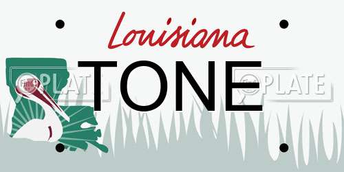 TONE Louisiana License Plate