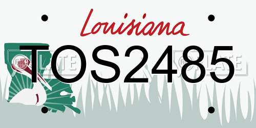 TOS2485 Louisiana License Plate