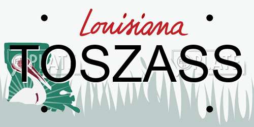 TOSZASS Louisiana License Plate