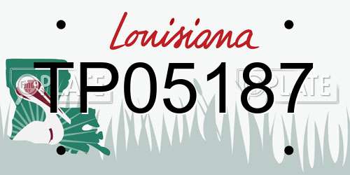 TP05187 Louisiana License Plate