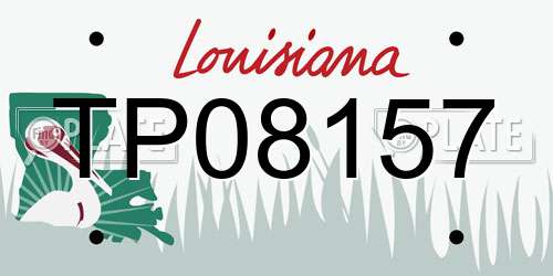 TP08157 Louisiana License Plate