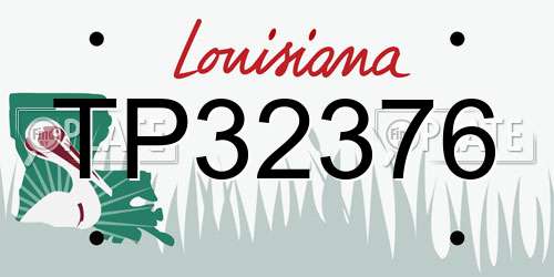 TP32376 Louisiana License Plate