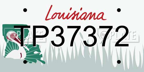 TP37372 Louisiana License Plate