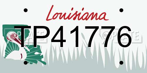 TP41776 Louisiana License Plate