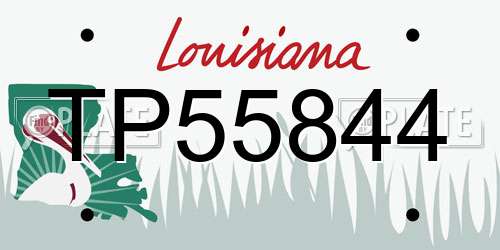 TP55844 Louisiana License Plate