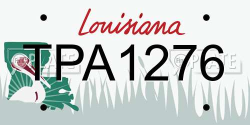 TPA1276 Louisiana License Plate