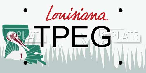 TPEG Louisiana License Plate