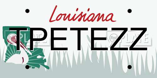 TPETEZZ Louisiana License Plate