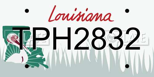TPH2832 Louisiana License Plate