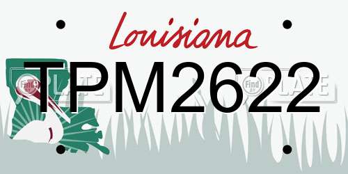 TPM2622 Louisiana License Plate