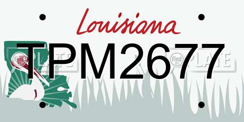 TPM2677 Louisiana License Plate