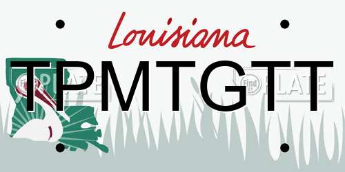 TPMTGTT Louisiana License Plate