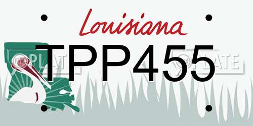 TPP455 Louisiana License Plate
