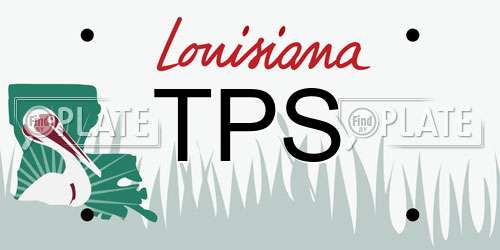 TPS Louisiana License Plate