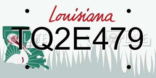 TQ2E479 Louisiana License Plate