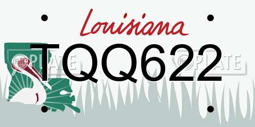 TQQ622 Louisiana License Plate