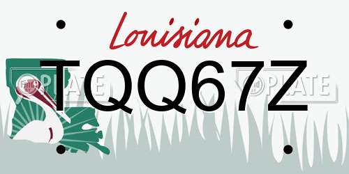 TQQ67Z Louisiana License Plate
