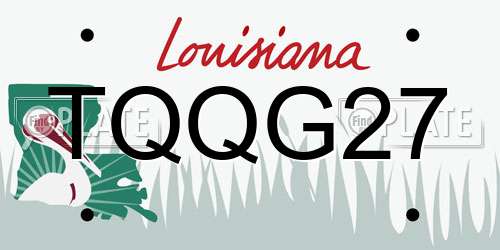 TQQG27 Louisiana License Plate