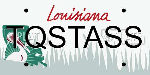 TQSTASS Louisiana License Plate