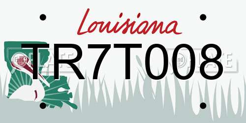 TR7T008 Louisiana License Plate