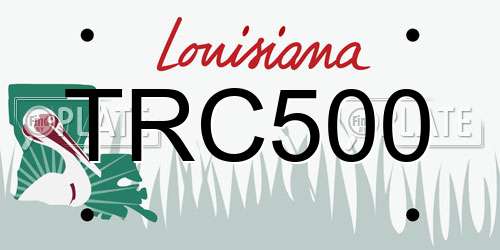 TRC500 Louisiana License Plate