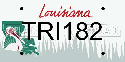 TRI182 Louisiana License Plate
