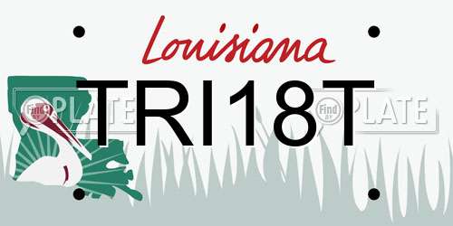 TRI18T Louisiana License Plate