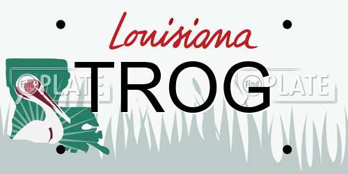 TROG Louisiana License Plate