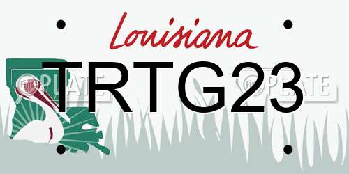 TRTG23 Louisiana License Plate