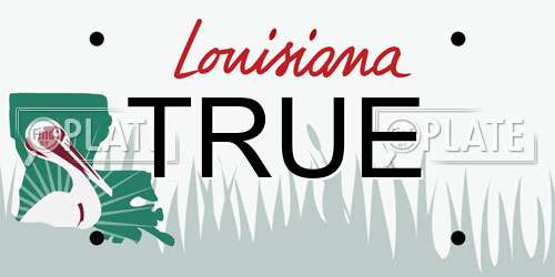 TRUE Louisiana License Plate