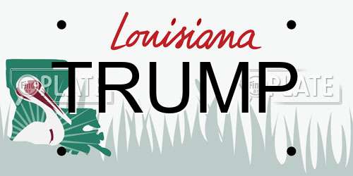 TRUMP Louisiana License Plate