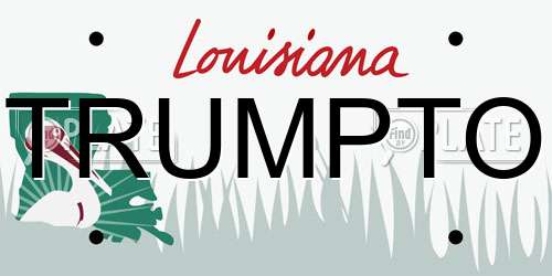 TRUMPTO Louisiana License Plate