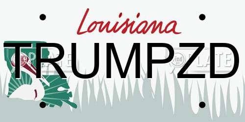 TRUMPZD Louisiana License Plate