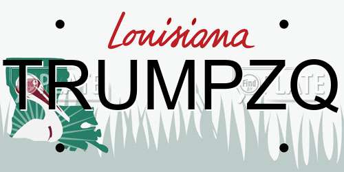 TRUMPZQ Louisiana License Plate