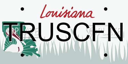 TRUSCFN Louisiana License Plate