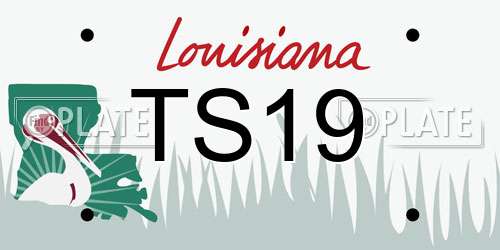 TS19 Louisiana License Plate