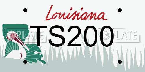 TS200 Louisiana License Plate