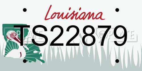 TS22879 Louisiana License Plate