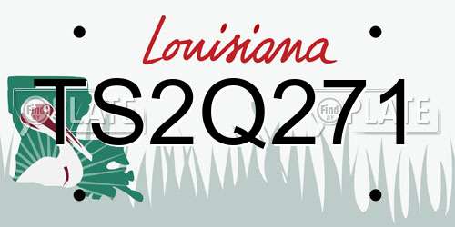 TS2Q271 Louisiana License Plate