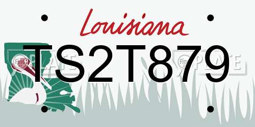 TS2T879 Louisiana License Plate
